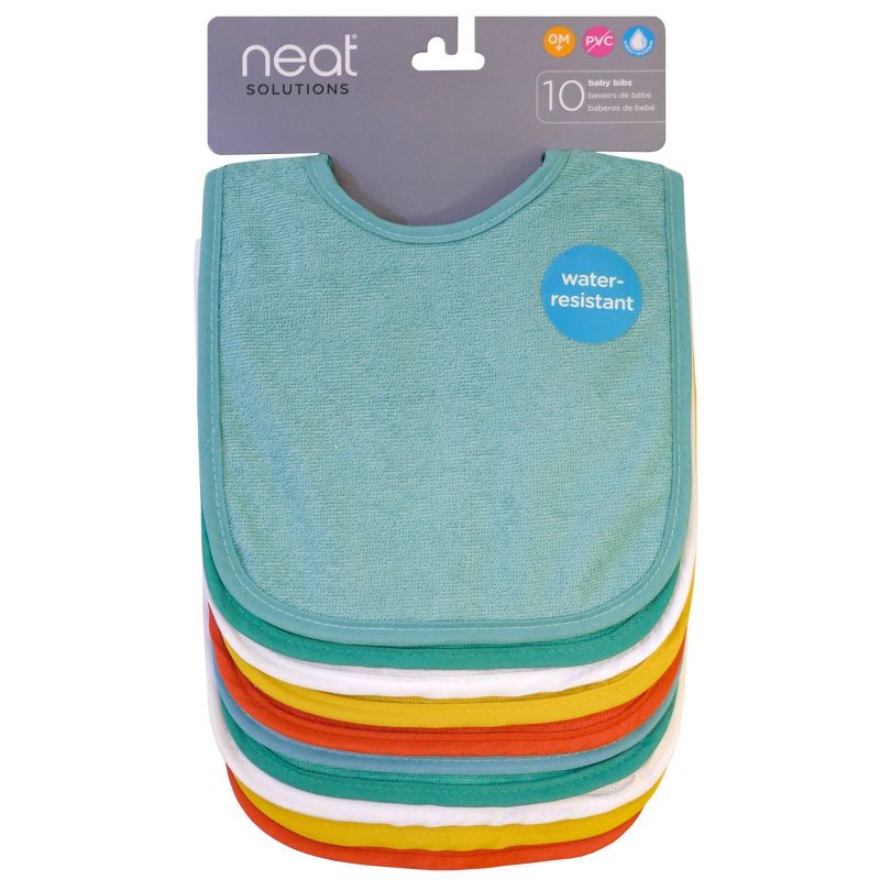 Neat Solutions&#160;Water-Resistant Lined Infant Bib Set - Neutral Bright - 10pk, 2 of 13