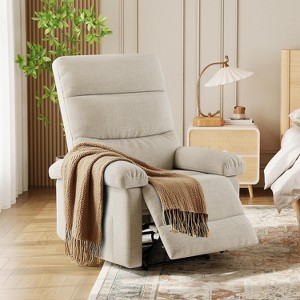 Recliner Chair for Adults,Manual Fabric Recliner with Side Pocket,Adjustable Single Sofa with Ergonomic Back Support,for Living Room, Nursery,Bedroom - 1 of 4
