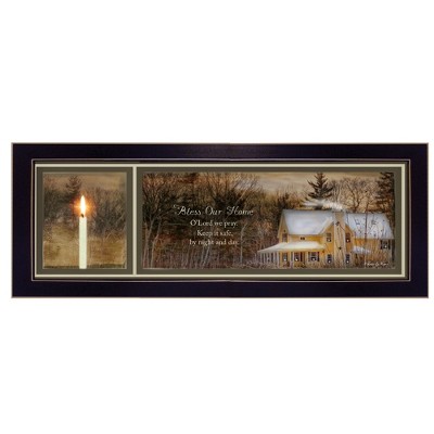 Fisfet "God Bless Our Home" By Robin-Lee Vieira, Printed Wall Art, Ready To Hang Framed Poster, Black Frame