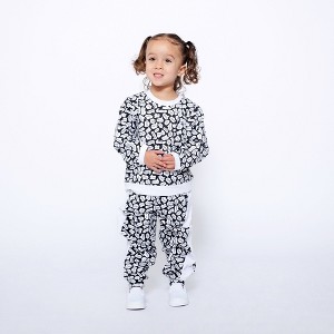 Mixed Up Clothing Kids Sweatshirt and Jogger Set - Black/White/Hello - 1 of 4