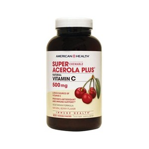 American Health Dietary Supplements Super Acerola Plus Natural Vitamin C. - 1 of 3