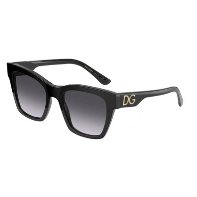 Dolce & Gabbana DG 4384 501/8G Womens Square Sunglasses Black 53mm