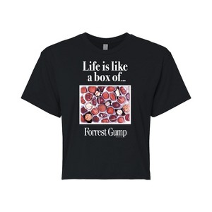 Women's - Forrest Gump - Life Is Like A Box Of Chocolates Cropped Graphic T-Shirt - 1 of 4