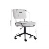 Corduroy Desk Chair Task Chair Home Office Chair Adjustable Height, Swivel Rolling Chair with Wheels for Adults Study Room-The Pop Home - 3 of 4
