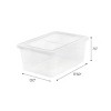 17 Qt. (4.25 gal.) Plastic Stackable Closet Storage Box, Clear, Set of 6 - 3 of 4
