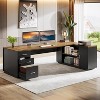 Tribesigns 85.8" L-Shaped Executive Desk, Extra Large Office Computer Desk with File Drawers for Home Office - 2 of 4