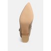 Conchos Belt Detail Block Women Heel Boots - 4 of 4