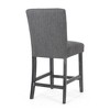 Fabric Button Tufted 26" Counter Stools, Set of 2 with Waffle Stitch Backrest, Upholstered Seat and Rubberwood Frame for Kitchen - 4 of 4