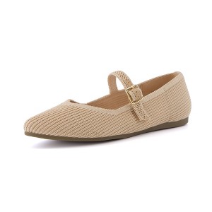 CUSHIONAIRE Women's Sonnet Mary Jane Knit Flat with +Memory Foam, Wide Widths Available - 1 of 4
