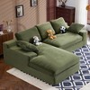 Green Corduroy Comfy Sofa w/ 5 Cushions – Cozy Living Room Essential - 4 of 4