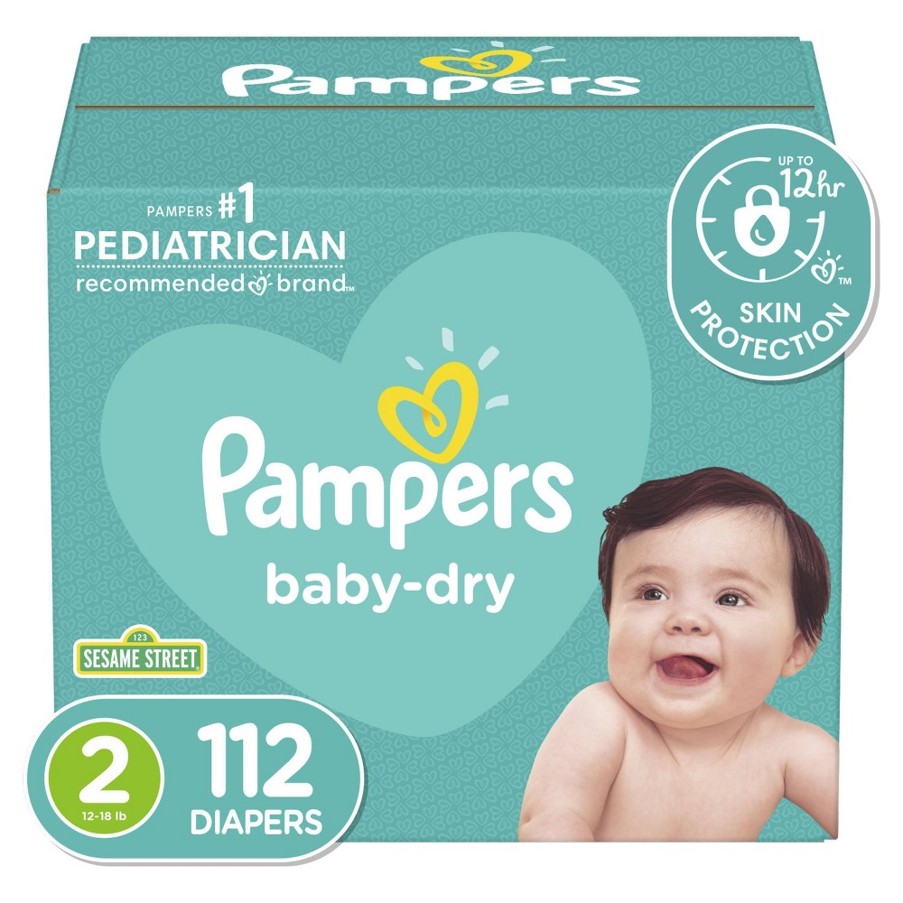 Pampers Baby Dry Diapers Super Pack Size 2 - 112ct