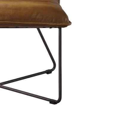 Balrog Timeless Saddle Brown Top Grain Leather Accent Chair