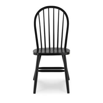 Windsor Spindle Back Armless Chair Black - International Concepts