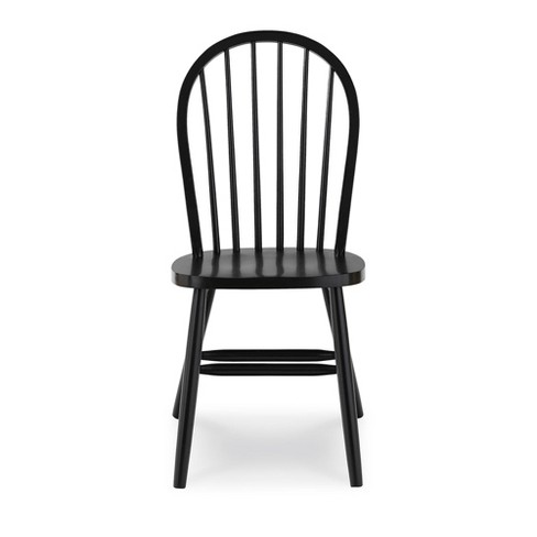 Windsor Spindle Back Armless Chair Black International Concepts