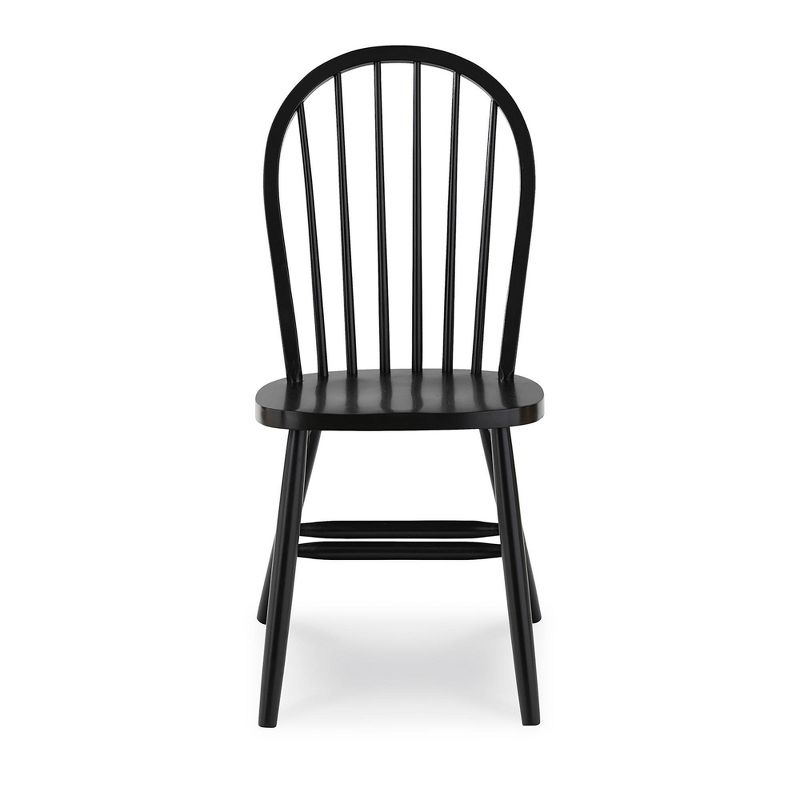 Windsor Spindle Back Armless Chair Black - International Concepts, 1 of 5