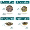 vancasso 24 Pieces Dinnerware Set, Multicolour Set, Bohemian Style, Porcelain Dinnerware, Plates, Bowls Set For 6 Person - 2 of 4