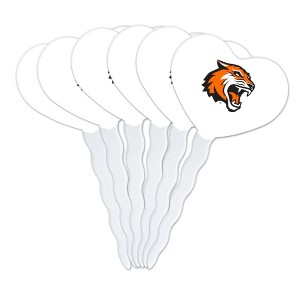 Rochester Institute of Technology Primary Logo Heart Love Cupcake Picks Toppers Decoration Set of 6 - 1 of 4