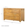 53"x17"x31.5" MDF & Acacia Wood 6-Drawer Dresser with Mortise-and-Tenon Construction and Smooth-Glide Black Handles - 2 of 4