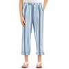 Collections Etc Striped Cuffed Hem Pull-On Elasticized Waist Capris - 3 of 4