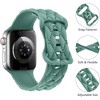 HTUTWOO Checkered Apple Watch Silicone Strap, Slim Sport Band 38/40/41/42/44/45/46/49mm for iWatch Series 11 10 9 8 7 6 5 4 3 2 1 SE Ultra - 3 of 4