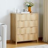 4 Drawer Dressers for Bedroom, Modern Closet Chest of Drawers with Waveform Fluted Panel, Large Wood Storage Dresser Organizer - 2 of 4
