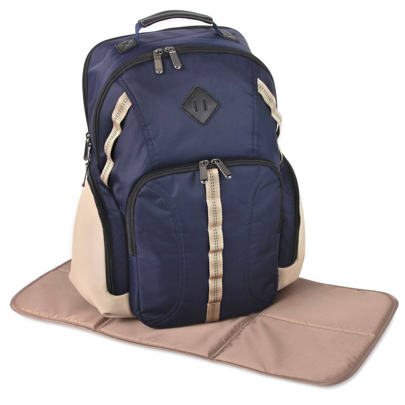Baby Essentials Multi Compartment Backpack - Navy/Taupe, 4 of 14