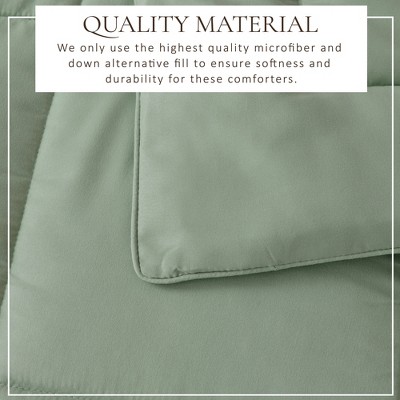 Sage Twin Reversible Down Alternative Microfiber Comforter Set
