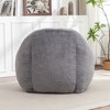CAVINAS Faux Fur Bean Bag Chair with Back Support,Bean Bag Chairs for Adults and Kids,Bean Bag Couch with/without Footstool,Floor Sofa for Living Room - 4 of 4