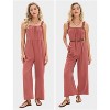 EXLURA Women's Summer Casual Dressy Jumpsuits Loose Overalls One Piece Sleeveless Wide Leg Pant Rompers with Pockets 2025 - 3 of 4