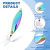 Unique Bargains Treble Hooks Metal Spinner Fishing Lures for Freshwater Saltwater Salmon 10 Pcs - 3 of 4