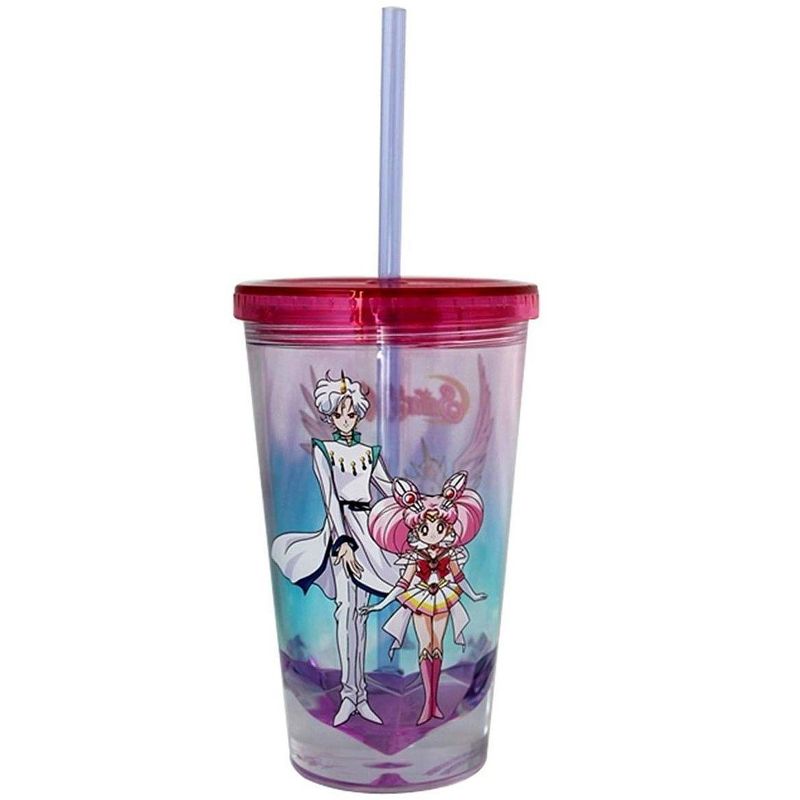 Just Funky Sailor Moon Pegasus Diamond Bottom 16oz Carnival Cup w/ Straw & Lid, 2 of 4
