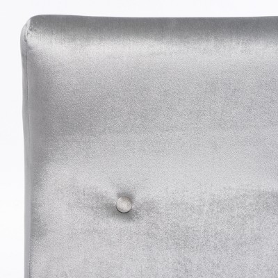 Elicia Transitional Light Grey Velvet and Wood Accent Arm Chair