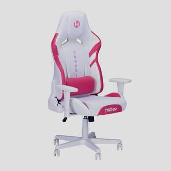 Echo Stain Resistant Fabric Gaming Chair White/Pink - Techni Sport