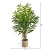 Nearly Natural 8-ft King Palm Artificial Tree in Handmade Natural Cotton Multicolored Woven Planter - 2 of 3