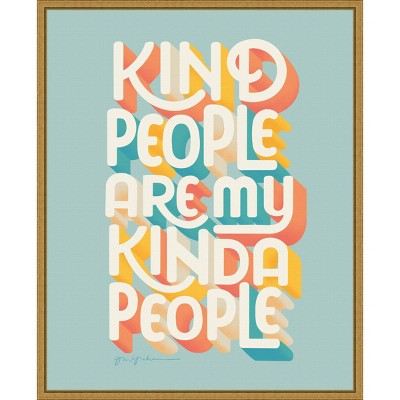 16" x 20" Kind People I by Gia Graham Framed Wall Canvas - Amanti Art