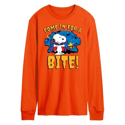 Men's - Peanuts - Snoopy Come In For A Bite Long Sleeve Graphic T-Shirt