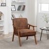 NicBex Microfiber Accent Chair,Upholstered Living Room Chairs with Mid-Height Backrest,Mid-Century Armchair,Accent Chairs for Living Room - 2 of 4