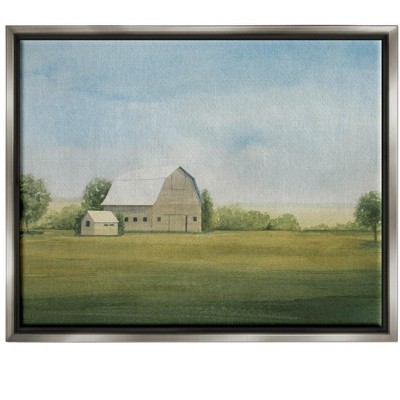 Stupell Industries Vast Rural Barn Landscape Floater Canvas Wall Art