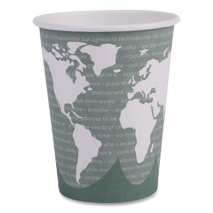 World Art Renewable and Compostable Insulated Hot Cups, PLA, 12 oz, 40/Packs, 15 Packs/Carton World Art Renewable and Compostable Insulated Hot Cups, PLA, 12 oz, 40/Packs, 15 Packs/Carton