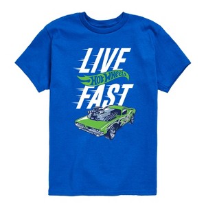 Boys' - Hot Wheels - Hot Wheels Live Fast Short Sleeve Graphic T-Shirt - 1 of 4