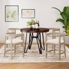 Christopher Knight Home Jayden 5pc Metal and Rubberwood Counter Height Dining Set Brown - 2 of 4