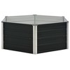 vidaXL Raised Garden Bed Anthracite 50.8"x50.8"x17.7" Galvanized Steel - 3 of 4