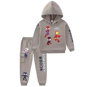 Marvel Spidey and His Amazing Friends Boys Pullover Hoodie and Pants Set for Toddler and Big Kids - 1 of 4