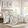 Okak Queen/King 6-Piece Cotton Sateen Printed Bed Comforter with Flower Pattern,Comfortable Quilt Comforter Bedding Sets,Machine Washable - 2 of 4