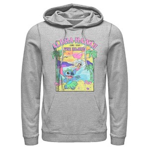 Men's Lilo & Stitch Aloha Hawaii Come Visit the Islands Pull Over Hoodie - 1 of 4
