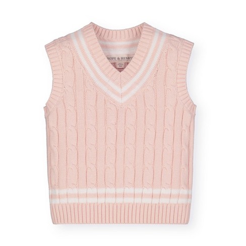 Hope u0026 Henry Boys' V-neck Sweater Vest (light Pink With White, X-small) :  Target