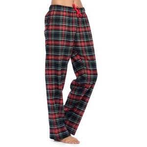 Ashford & Brooks Women's Super Soft Flannel Plaid Pajama Sleep Pants - 1 of 4