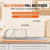 LunaLulinlk Rack for Pots and Pans, Extendable Slide Out Under Cabinet Storage, Flexible Wire Partitions, Metal Cover Stand, 8.5"W - 2 of 4