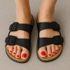 CUSHIONAIRE Plano Slip-On Sandals for Women with Arch Support, Adjustable Buckle Straps, and Stitched Outsole – Casual Flat Summer Womens Sandals - 4 of 4