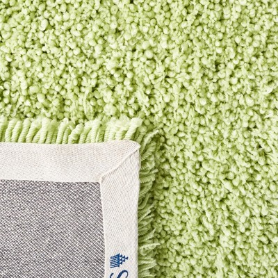 Light Blue Tufted Shag Handmade Wool Area Rug